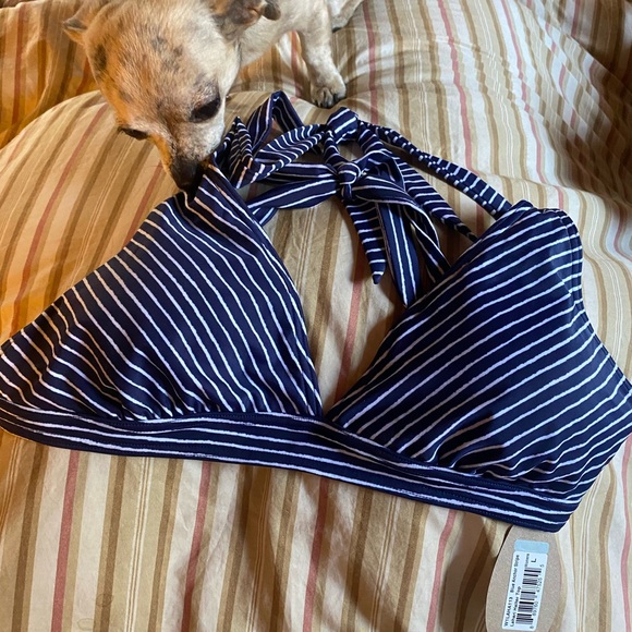 NWT set of 2 large Prana striped tie back swimsuit tops bundle - Picture 11 of 14
